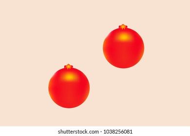 Colored Christmas balls pattern. Abstract Christmas tree toys Background for invitation, card, celebration, party, carnival, holiday and Your project. Vector illustration. Gentle pastel Background