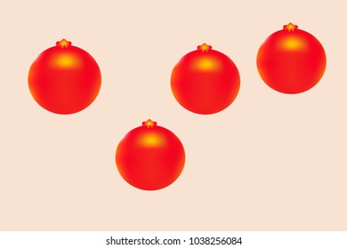 Colored Christmas balls pattern. Abstract Christmas tree toys Background for invitation, card, celebration, party, carnival, holiday and Your project. Vector illustration. Gentle pastel Background