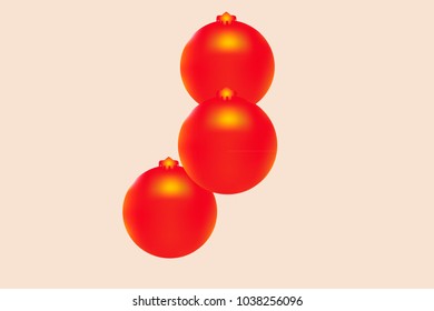 Colored Christmas balls pattern. Abstract Christmas tree toys Background for invitation, card, celebration, party, carnival, holiday and Your project. Vector illustration. Gentle pastel Background