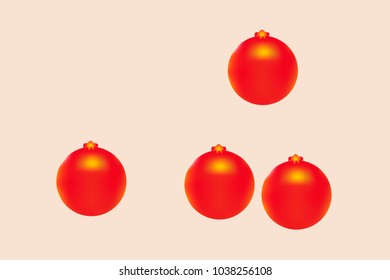 Colored Christmas balls pattern. Abstract Christmas tree toys Background for invitation, card, celebration, party, carnival, holiday and Your project. Vector illustration. Gentle pastel Background