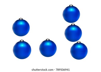 Colored Christmas balls pattern. Abstract Christmas tree toys Background for invitation, card, celebration, party, carnival, festive holiday and Your project. Vector illustration. Isolated