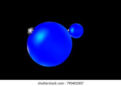 Colored Christmas balls pattern. Abstract Christmas tree toys Background for invitation, card, celebration, party, carnival, festive holiday and Your project. Vector illustration. Black Background