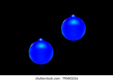 Colored Christmas balls pattern. Abstract Christmas tree toys Background for invitation, card, celebration, party, carnival, festive holiday and Your project. Vector illustration. Black Background