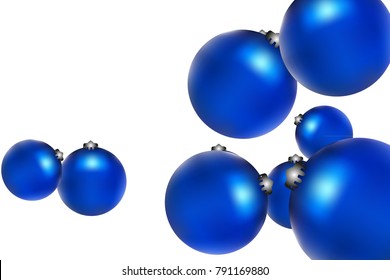 Colored Christmas balls pattern. Abstract Christmas tree toys Background for invitation, card, celebration, party, carnival, festive holiday and Your project. Vector illustration. Isolated