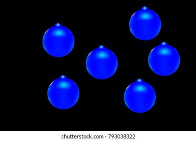 Colored Christmas balls pattern. Abstract Christmas tree toys Background for invitation, card, celebration, party, carnival, festive holiday and Your project. Vector illustration. Black Background