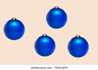 Colored Christmas balls pattern. Abstract Christmas tree toys Background for invitation, card, celebration, party, carnival, holiday and Your project. Vector illustration. Gentle pastel Background