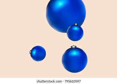 Colored Christmas balls pattern. Abstract Christmas tree toys Background for invitation, card, celebration, party, carnival, holiday and Your project. Vector illustration. Gentle pastel Background