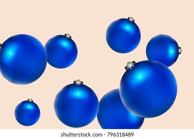 Colored Christmas balls pattern. Abstract Christmas tree toys Background for invitation, card, celebration, party, carnival, holiday and Your project. Vector illustration. Gentle pastel Background