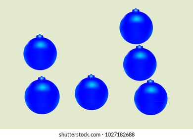 Colored Christmas balls pattern.Abstract Christmas tree toys Background for invitation, card, celebration, carnival, festive holiday and Your project.Vector illustration.Gentle yellow Background