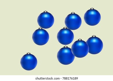 Colored Christmas balls pattern.Abstract Christmas tree toys Background for invitation, card, celebration, carnival, festive holiday and Your project.Vector illustration.Gentle yellow Background