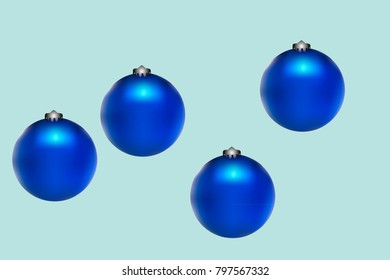 Colored Christmas balls pattern.Abstract Christmas tree toys Background for invitation, card, celebration, party, carnival, festive holiday and Your project.Vector illustration.Gentle blue Background