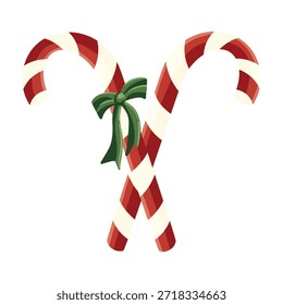 Elementos de Imagen de palo de caramelo de Navidad de color