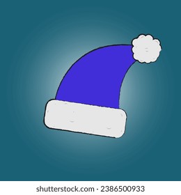 colored christmas  hat vector illustration