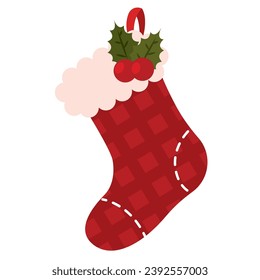 Icono de medias de navidad de color Icono de vectores