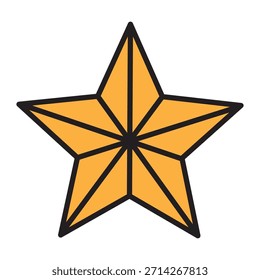 Colored Christmas star icon vector illustration. 
