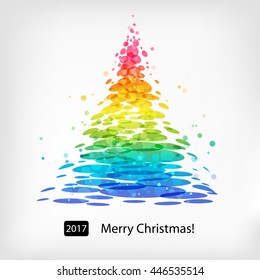 Colored Christmas tree