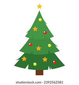 Icono de árbol de navidad de color Icono de vector Ilustración