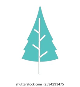 Farbiges Weihnachtsbaum-Symbol Vektor