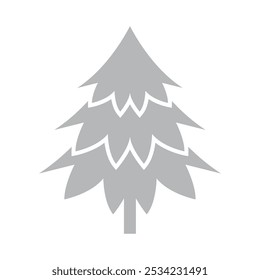 Colored christmas tree icon Vector