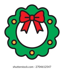 Navidades de colores Ilustración vectorial de iconos de corona