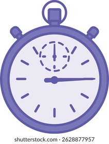 Colored Chronometer Icon. Vector Illustration. People Device Measuring Short Intervals. Sports Equipment. Running Concept