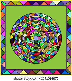 colored circle and frame
