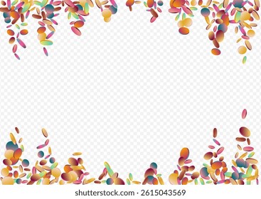 Colored Circle Happy Transparent Background. Unicorn FallingFestive Polka Banner. Celebrate Illustration. Multicolored Decoration Design.