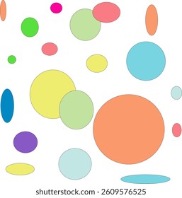 colored circle illustration image for white background template