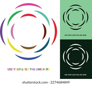 Colored circle logo design template