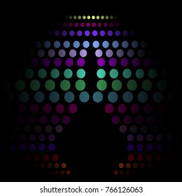 colored circle on a black background.vector.illustration.