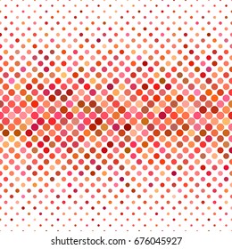 Colored circle pattern background - geometric vector graphic design from dots in red tones