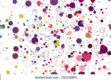 colored circle seamless pattern. seamless pattern of colored circles on a white background