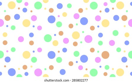 Colored circle seamless pattern. Vector