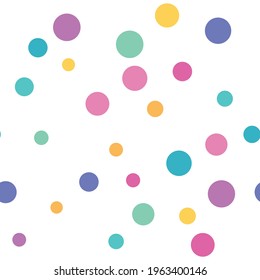 colored circle seamless vector pattern