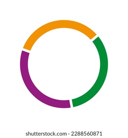Colored circle sectors. Infographic template for marketing design. Vector illustration.