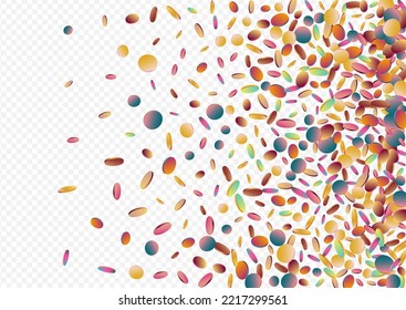 Colored Circle Transparent Transparent Background. Holographic Abstract Shine Design. Vector Backdrop. Unicorn Independence Background.