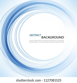 Colored circles Abstract vector blue background