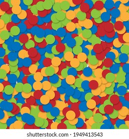 Farbige Kreise konfetti mit abstraktem Hintergrund, festem Design-Element