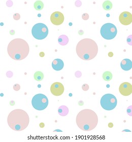 Colored circles of different diameter pattern. Print for clothes and bags, textile