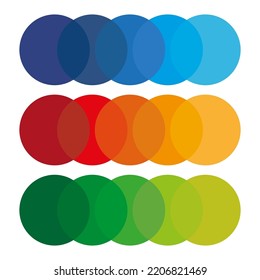 Los círculos de color tienen medio tono. Color del degradado. Diseño de collage geométrico. Ilustración vectorial. Imagen de archivo. 