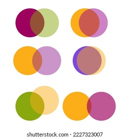 colored circles intersect. Modern infographic template. Vector illustration. stock image.