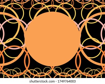 Colored circles on a black background.