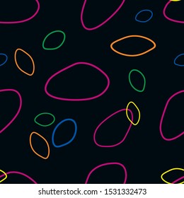 Colored circles on a dark background