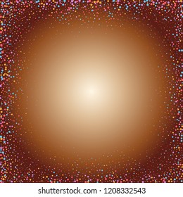 colored circles on a golden background