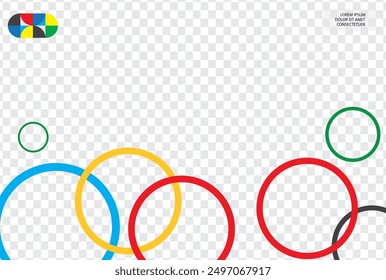 Colored circles on transparent background