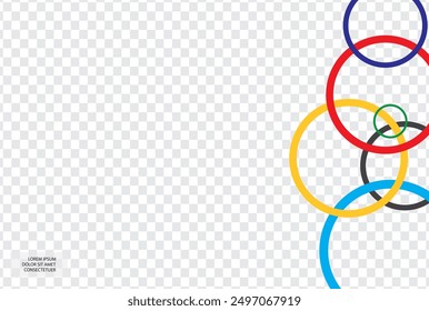Colored circles on transparent background
