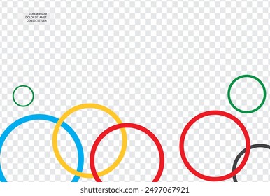 Colored circles on transparent background