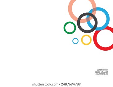 Colored circles on a white background. Texture.