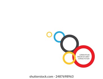 Colored circles on a white background. Texture.