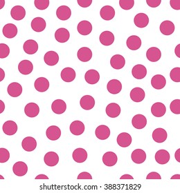 Colored circles on white background. Seamless retro circle pattern. Dotted round seamless background, pattern, ornament for wrapping paper, fabric, textile, website, wallpaper. Vector illustration.